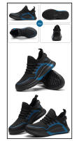 Zapatillas de trabajo transpirables con punta de hierro para hombre, zapatos de seguridad antideslizantes, antigolpes, ligeros, Verano - details 13