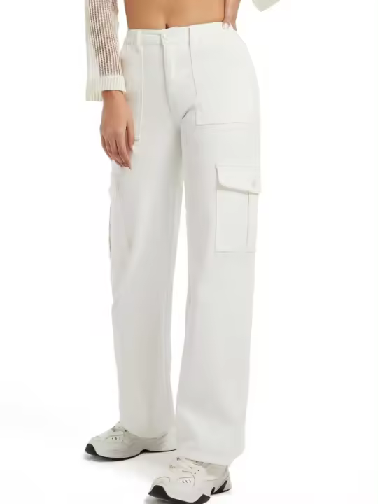 Pantalones vaqueros de pierna recta de cintura alta para mujer, pantalones vaqueros de estilo coreano para adolescentes - 1