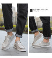 Dude Same Canvas Casual Zapatos de conducción de tela Lefu para hombre grandes - details 40