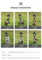 Nuevo Luz Solar de jardín, adorno gordo para cachorro, escultura de adorno de jardín, manualidad para regalo de resina - details 2