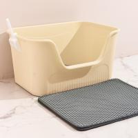 Caja de arena semicerrada Extra grande para gatos, productos para mascotas, inodoro abierto a prueba de salpicaduras, Extra grande - details 10