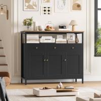 Mueble de Almacenamiento Ajustable Aparador de Cocina con 3 Cajones y 3 Puertas Blanco - details 11