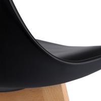 4 Sillas Comedor Nórdicas, Sillas de Cocina Nórdicas con Patas de Madera Maciza de Haya y Asiento Acolchado y Tapizado - details 15