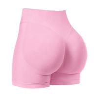 Pantalones cortos deportivos de yoga para levantamiento de cadera de melocotón sin costuras para mujer, pantalones de yoga ajustados de alta elasticidad para correr y fitness - details 4