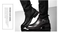 2025 Productos innovadores Botas de cuero estilo motocicleta Zapatos formales para hombres - details 5