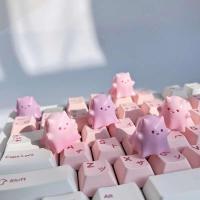 Cat Keycaps Custom Original  Resin Keycap Cute Pink Purple Point Key Cap for wooting crush80 Rainy75 Accessories - details 2