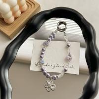 Abalorio para teléfono, cordón plateado galvanizado, luz de lujo, antipérdida, lazo de amor, colgante para teléfono, cordón para teléfono móvil con cuentas Ins - details 6
