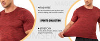 MAGCOMSEN-Camiseta de gimnasio para hombre, camisa de entrenamiento de manga corta, absorbe la humedad, camisa de rendimiento - details 2