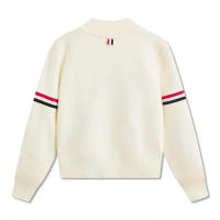 Cuello redondo para mujer, uniforme de béisbol de viento, mangas largas, cinta de Color a rayas, otoño e invierno, nuevo estilo - details 3