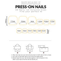 Uñas naturales irrompibles falsas con brillo degradado rosa, uso sencillo para actuaciones en escenario - details 3