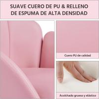 Terciopelo Sillon para Dormitorio Silla para Comedor Cocina Pata Metal Silla Sala de Estar Rosa Claro - details 4