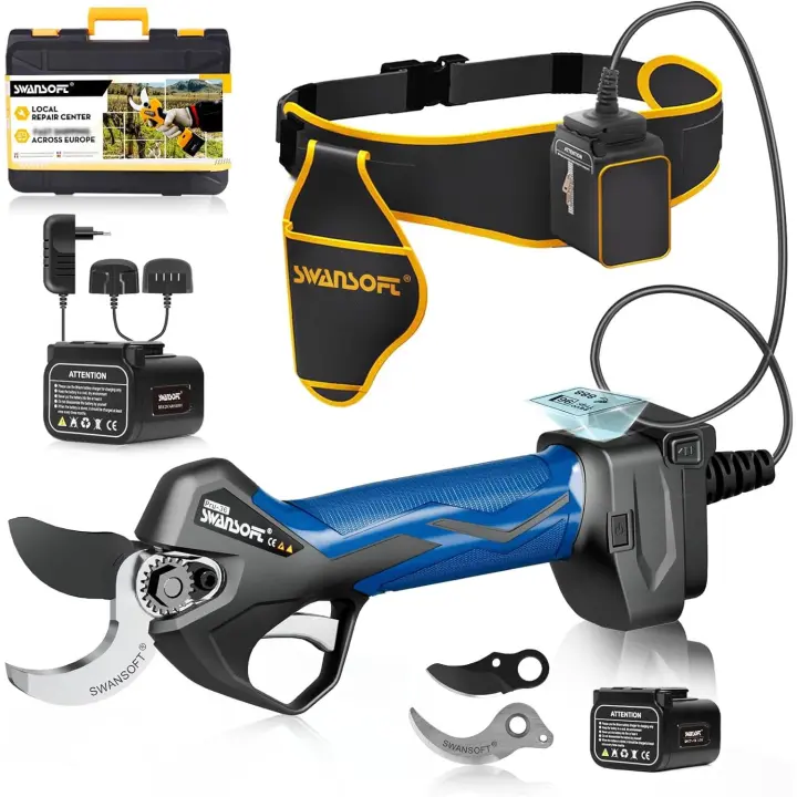 Tijeras de Pruning Eléctricas SWANSOFT Taladro Eléctrico Profesional 16.8V 900W 4Ah+2Ah - 1