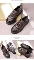 Nuevo Zapato de Cuero de Vaca de la Primera Capa Zapatillas de Moda para Hombres - details 14
