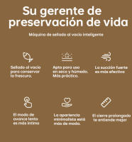 Envasadora al vacío, selladora húmeda y seca - Incluye 10 bolsas de almacenamiento al vacío - details 1