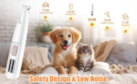 Recortador de patas de perro con luz LED, recortador eléctrico de patas para perros, recargable por USB de poco ruido, resistente al agua, afeitadora de pelo para mascotas para perros y gatos - details 2