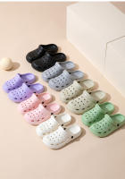 Sandalias De Verano Para Mujer 2024 Pantuflas Impermeables Con Gran Dedo Y Agujeros Zapatillas De Playa Exterior Cerradura Pull on Material EVA Plataforma Sin Tacón Estilo Conciso - details 1