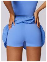 Moda chica gimnasio correr falda plisada falda de tenis de Golf con bolsillo mujeres deportes cintura alta falda de Yoga pantalones cortos faldas deportivas - details 12