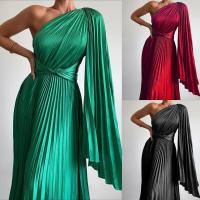 Vestido largo de fiesta suelto para mujer, informal, plisado, con hombros descubiertos - details 2