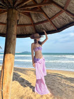 Vestido largo de punto de ganchillo calado para cubrir el bikini en vacaciones en la playa - details 3