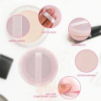 12 almohadillas de algodón rosa para maquillaje facial y corporal, aplicador de película de terciopelo, redondo, para sombra de ojos, corrector y esponja de maquillaje. - details 0