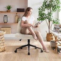 Tocador Giratoria con Ruedas,Silla de Escritorio Ajustable en Altura con Acolchado de Tela,Silla Tapizada con - details 1
