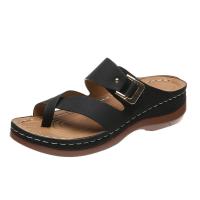 Zapatillas de tacón de cuña para mujer, zapatos de moda de verano - details 1