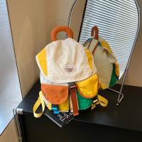 Bolsas para padres e hijos de 2 tamaños a juego de colores, mochila escolar con cordón multibolsillo de estilo coreano, mochila de nailon de gran capacidad para niños - details 6