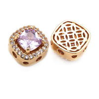 Cuentas de Espacio de Cubo de Bronce Dorado 18K Accesorios de Joyería DIY de Alta Calidad - details 22