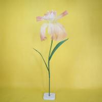 Iris Artificial de 60cm, gasa gigante, cabeza de flor grande, Iris simulado, paisajismo de boda, pétalos esponjosos, flor de hilo, adorno espacial - details 3