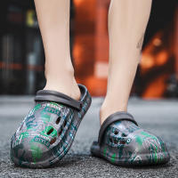 Zuecos de jardín para hombre, zapatillas informales grises, sandalias ligeras sin cordones con parte superior transpirable - details 12