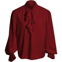 Camisa De Medieevalla Victoriana Renacentista Estilo Steampunk Con Volantes Para Hombres Ropa De Fantasía Tamaño Regular - details 4