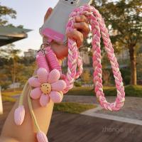 Correa de Teléfono Lanyard para Mujeres Estilo LargoinsCuerda trenzada hecha a mano de flor de viento, duradera, anti-pérdida para exteriores - details 9
