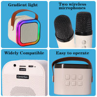 Altavoz con bluetooth para karaoke, 2 micrófonos inalámbricos, portátil, para fiestas de adultos en casa, cumpleaños - details 4