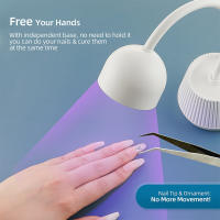 Secador de esmalte de secado rápido, lámpara de manicura de escritorio, luz LED UV, hine - details 2