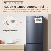 Medidor de temperatura Digital para interiores y exteriores, alarma, termómetro magnético para refrigerador, pantalla LCD con Sensor externo, nuevo - details 4