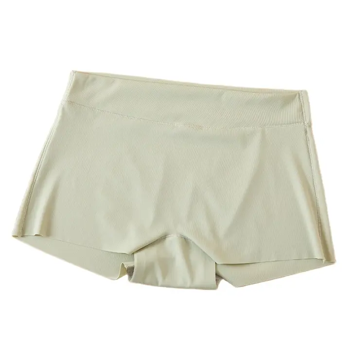 Bragas cortas de seda para mujer sin costuras Pantalones de nylon para niñas y niños Ropa interior femenina de verano Boxers transpirables - 1