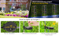 4pcs Luces de Jardín Solar Lámparas de Decoración con LED 120 para Fiesta de Jardín al Aire Libre  - details 1