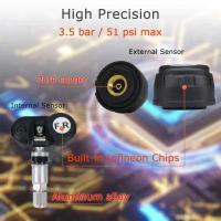 Universal 4 sensores externos reloj de energía Solar pantalla LCD TPMS sistema de supervisión de presión de neumáticos inalámbrico - details 3