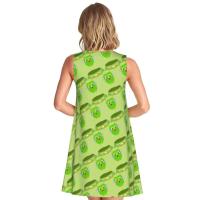 Vestido Duo de búho sin mangas informal para mujer, divertido pájaro verde, viajes personalizados, D-Duogos - details 65