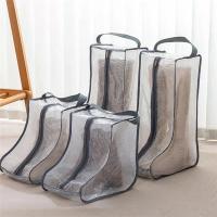 Bolsas de almacenamiento de botas altas y cortas portátiles para mujer, 2 paquetes altos y 2 paquetes cortos, bolsas de botas impermeables para viajes y diarios, negro - details 1