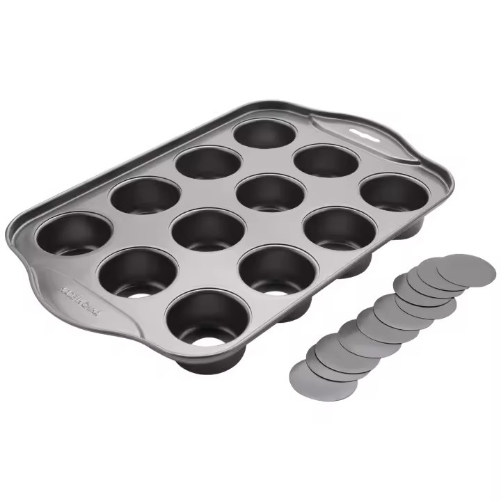 Mini sartén para tarta de queso, 12 cavidades, fondo extraíble - 1