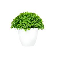 Plantas artificiales en maceta, bonsái verde, árbol pequeño, plantas de hierba, adorno en maceta, flores falsas para decoración del jardín del hogar, fiesta de boda - details 7
