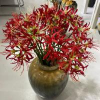 Rama de flor Higanbana Artificial de 60cm, flor de equinoccio de seda de plástico hecha a mano, hermosa flor falsa de tacto Real - details 1