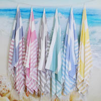 2 Piezas Toalla de playa grande de algodón turco Manta 180 x 90 cm Ligera, a prueba de arena, de secado rápido, fina y ligera, adecuada para piscinas, camping, playas, viajes, imprescindible para regalar en vacaciones. - details 1