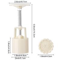 Molde redondo de pastel de Luna para Festival de mediados de otoño, herramientas de decoración de pasteles de Fondant con forma de flor, herramientas de pastelería de émbolo, bricolaje, 50g - details 4