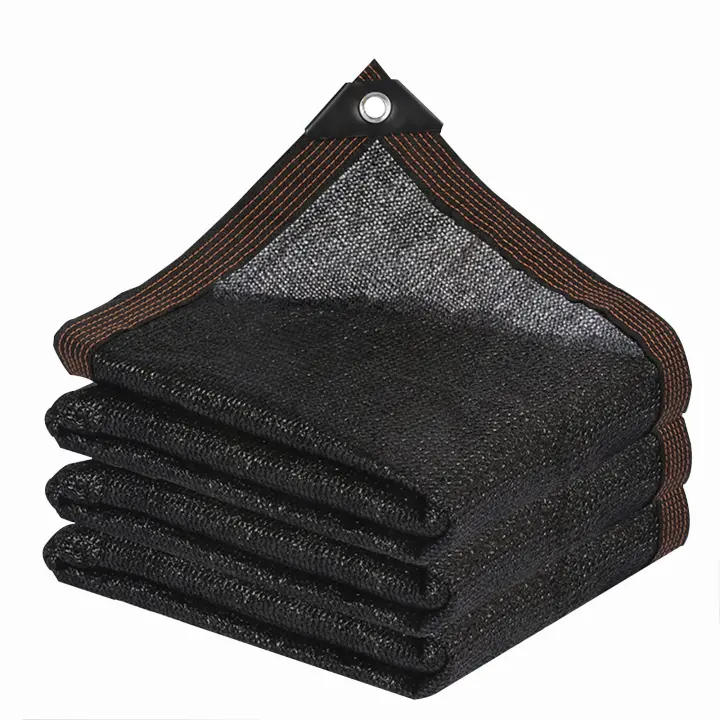 Tela de sombra Rectangular, color claro, adecuada para exteriores, piscina, garaje, negro - 1