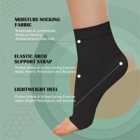 Tobillera de compresión para hombre y mujer, manga de soporte para esguince, tendinitis de Aquiles, fascitis Plantar, pie lesionado, 1 par - details 6