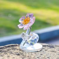 Estatua de flor de cristal de la serie de plantas simples, estatuilla exquisita, decoración de mesa, adorno de coche hecho a mano en 3D, decoración del hogar - details 8