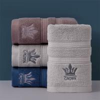 Toalla para el cabello seco, Toalla de baño bordada con corona de 75x34cm, toalla de ducha gruesa con dibujos animados para parejas, cómoda toalla de mano de lujo para nadar - details 11