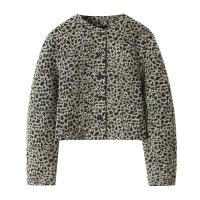 TRAFZA-Conjunto elegante de 2 piezas para mujer, chaqueta ajustada con cuello redondo y manga larga, con estampado y cremallera, minifalda de cintura alta - details 3